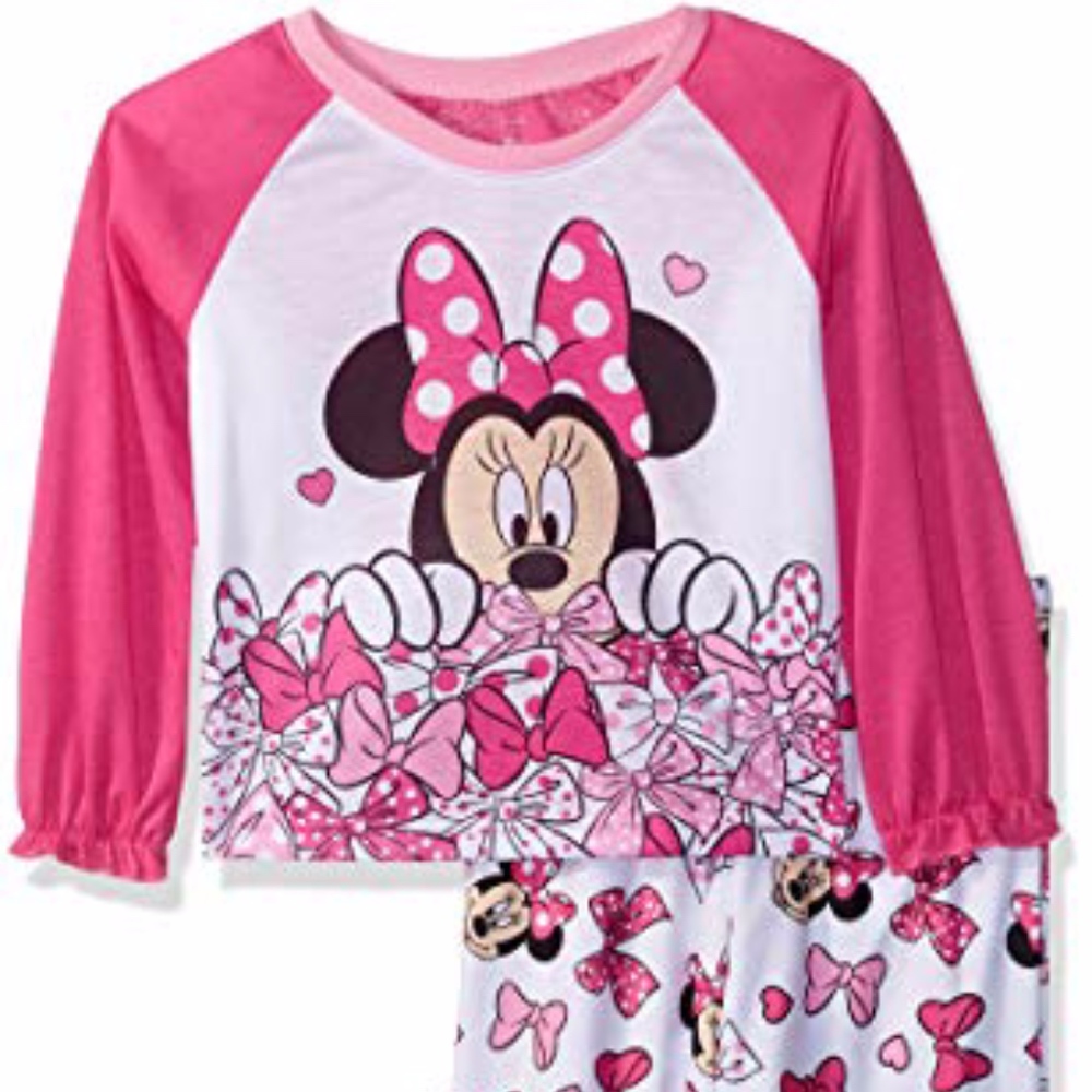 Disney Girls' Minnie Mouse 2-Piece Pajama Set